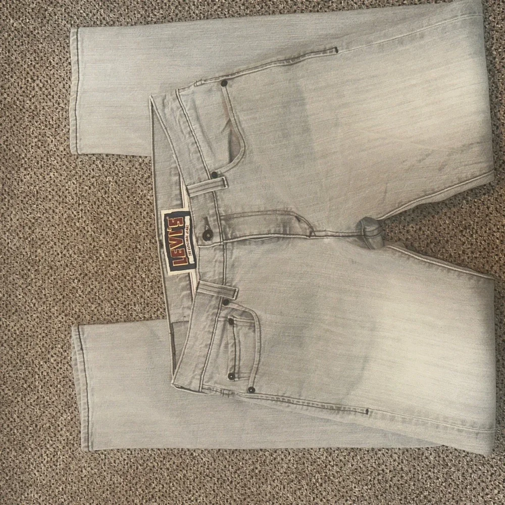 Levis 511 Skinny Jeans Mens 33x32 Light Gray Denim Slim Fit Pants 5886